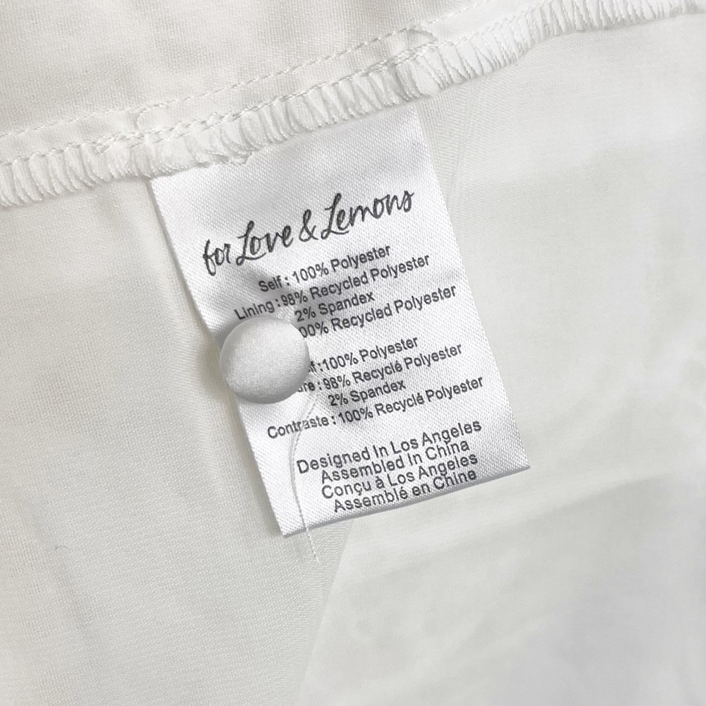 For Love And Lemons Harriet Lace Mini Dress NWT Crisp White - Picture 5 of 9